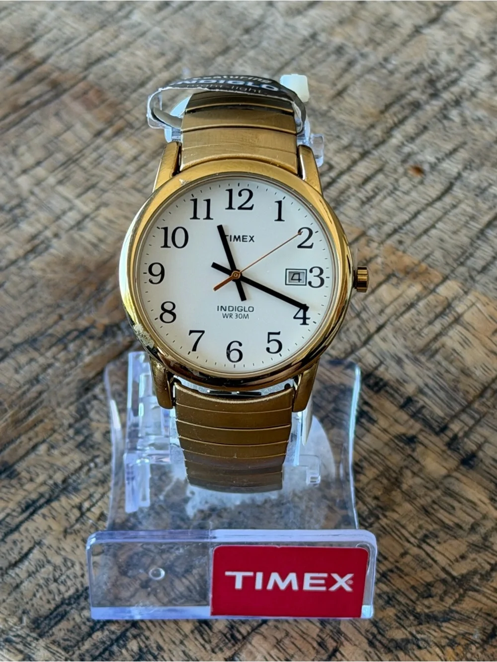 Timex Gold Tone Indiglo Classic Watch w/ Expansion Band - New/Unused w Tags